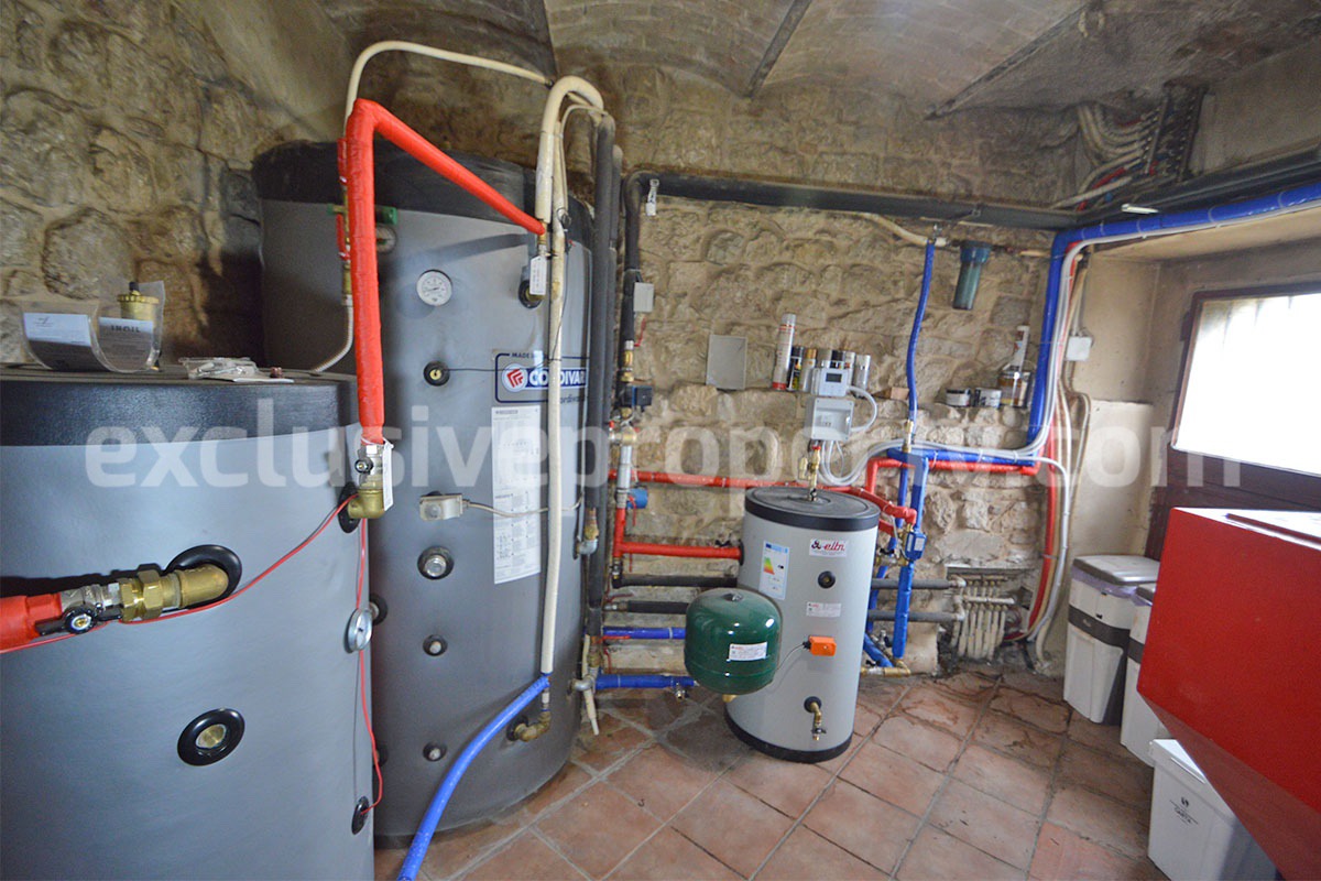 Stone Country House for Sale in Busso - Molise - Italy - Renovated Property with Guesthouse - Land and Terrace