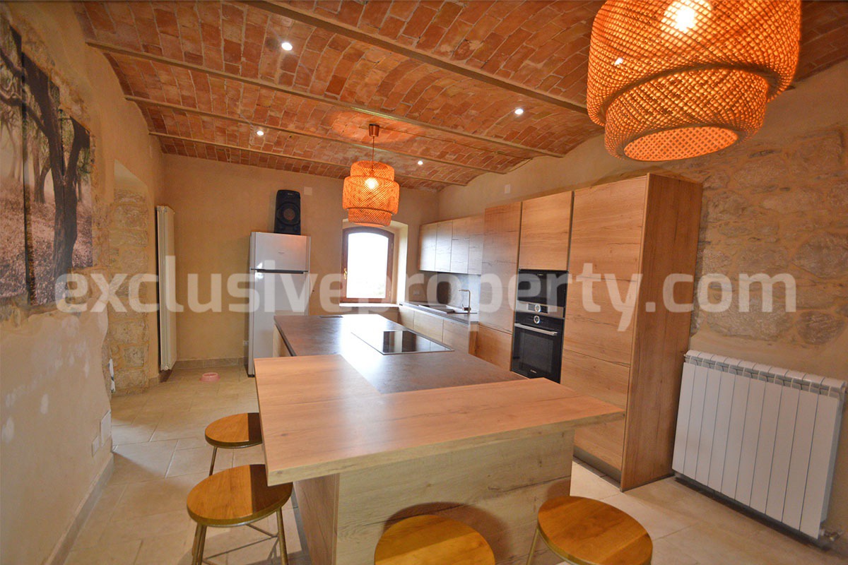 Stone Country House for Sale in Busso - Molise - Italy - Renovated Property with Guesthouse - Land and Terrace