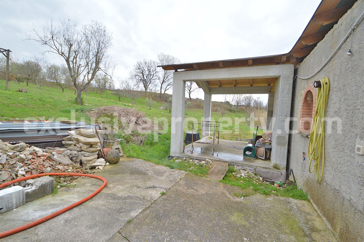 Stone Country House for Sale in Busso - Molise - Italy - Renovated Property with Guesthouse - Land and Terrace