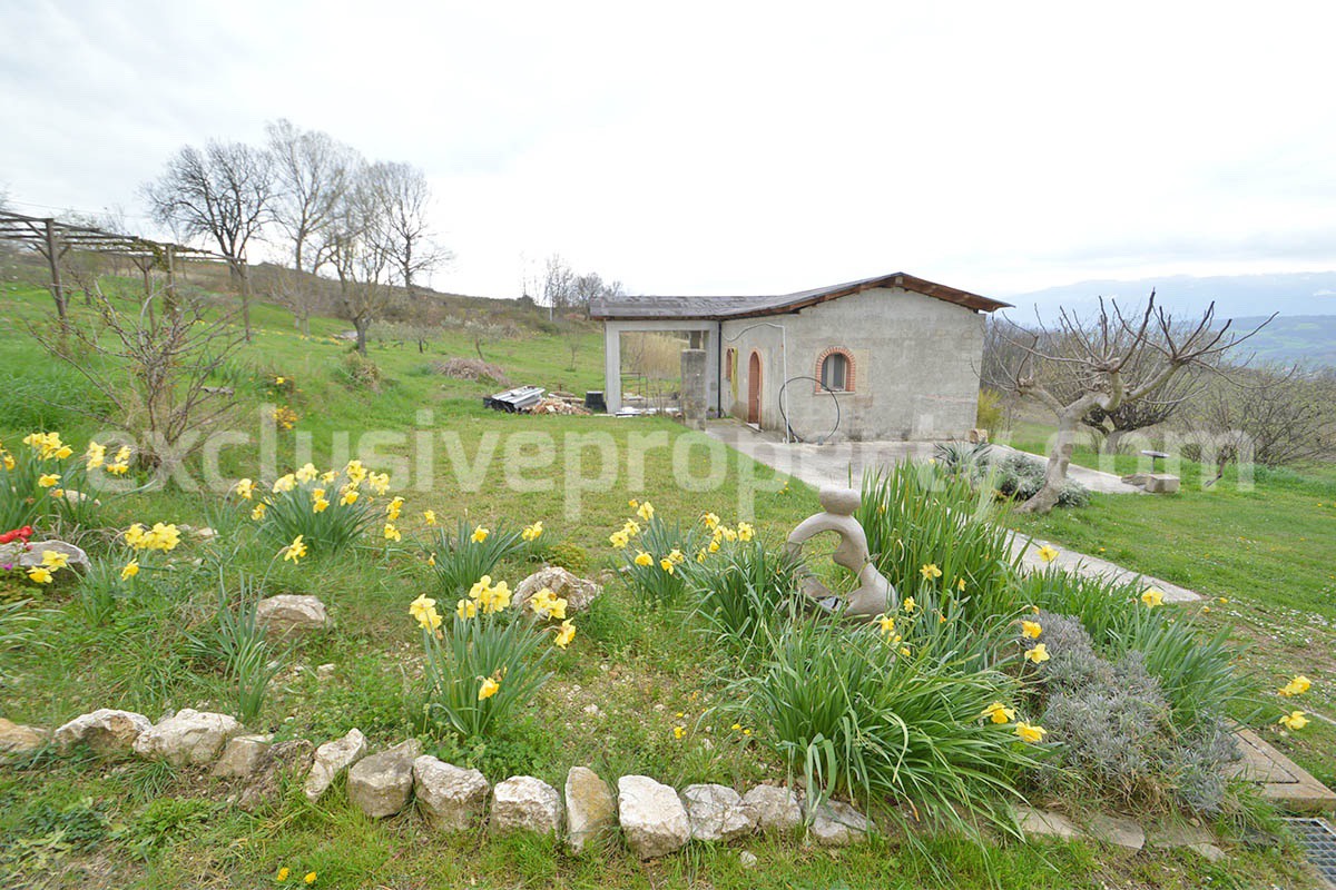 Stone Country House for Sale in Busso - Molise - Italy - Renovated Property with Guesthouse - Land and Terrace