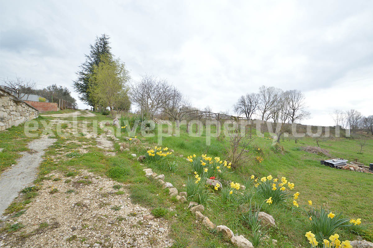 Stone Country House for Sale in Busso - Molise - Italy - Renovated Property with Guesthouse - Land and Terrace