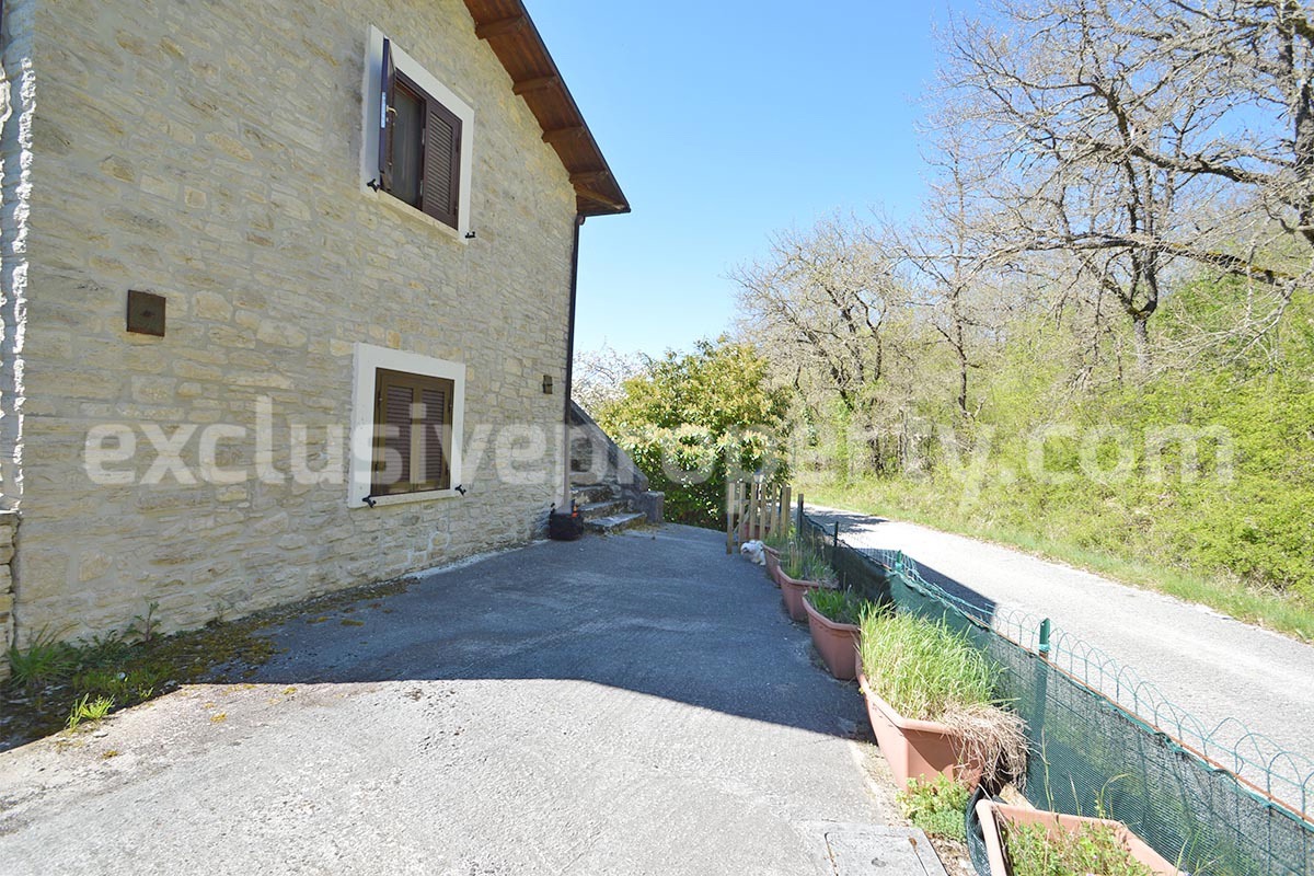 Restored Stone Property for Sale in Molise Italy with 2 Independent Apartments - 5 Hectares of Land and Pool