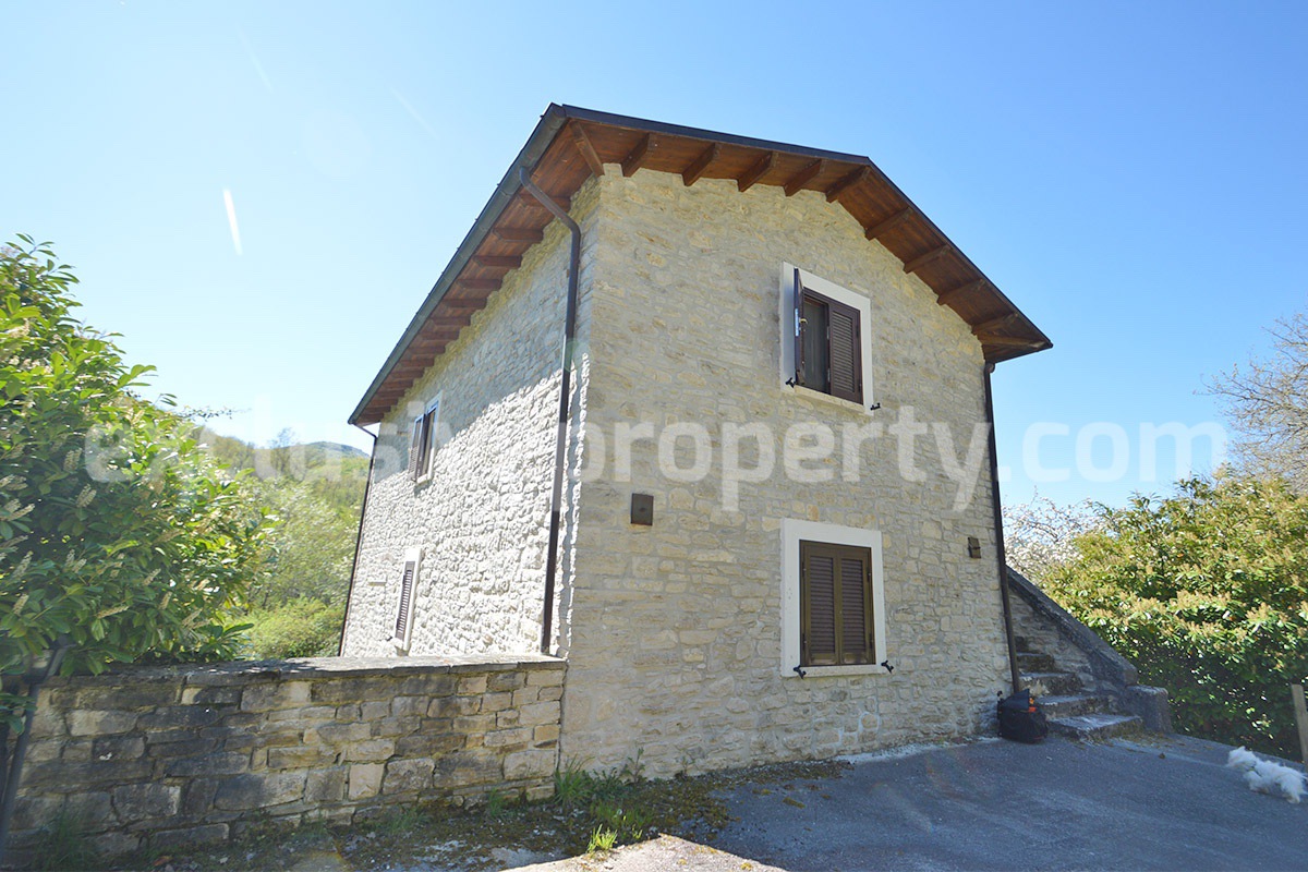 Restored Stone Property for Sale in Molise Italy with 2 Independent Apartments - 5 Hectares of Land and Pool