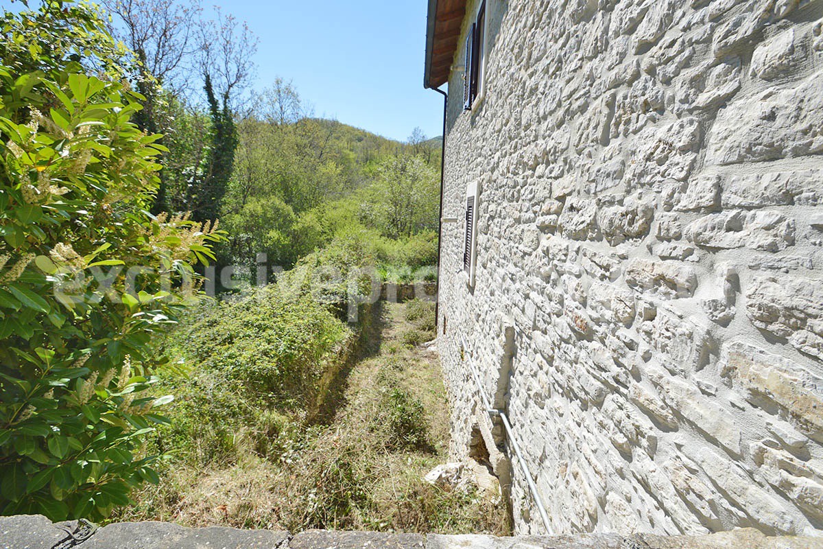 Restored Stone Property for Sale in Molise Italy with 2 Independent Apartments - 5 Hectares of Land and Pool