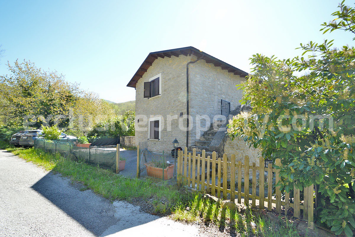 Restored Stone Property for Sale in Molise Italy with 2 Independent Apartments - 5 Hectares of Land and Pool