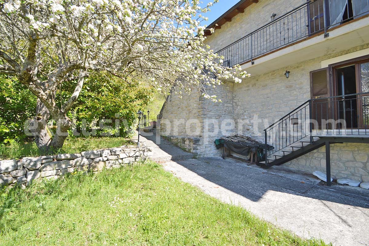 Restored Stone Property for Sale in Molise Italy with 2 Independent Apartments - 5 Hectares of Land and Pool