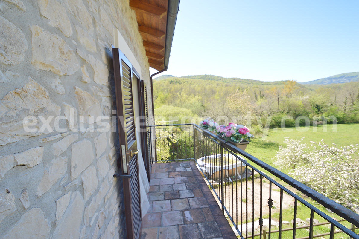 Restored Stone Property for Sale in Molise Italy with 2 Independent Apartments - 5 Hectares of Land and Pool