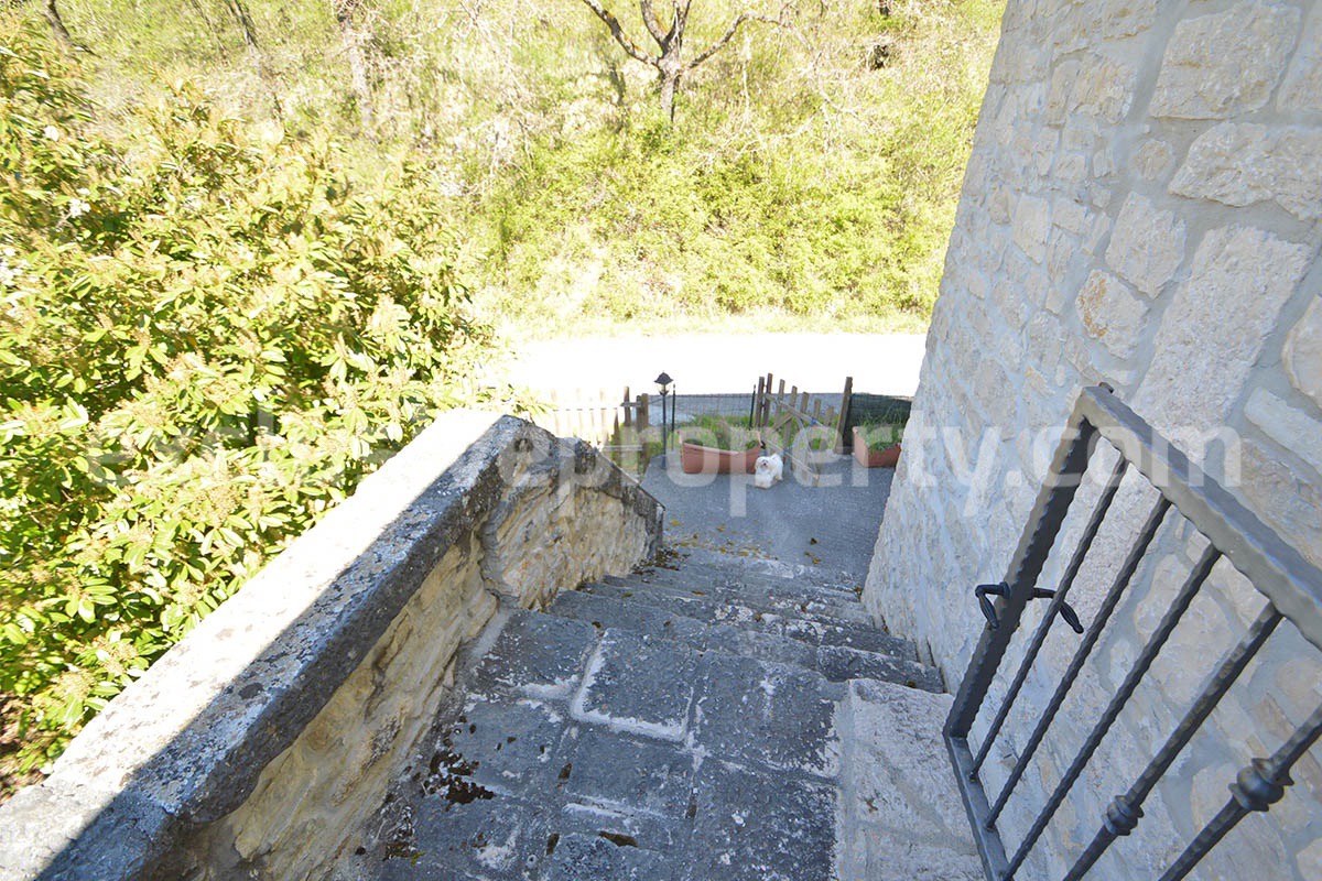 Restored Stone Property for Sale in Molise Italy with 2 Independent Apartments - 5 Hectares of Land and Pool