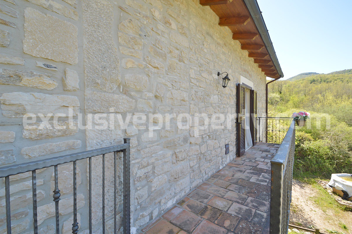 Restored Stone Property for Sale in Molise Italy with 2 Independent Apartments - 5 Hectares of Land and Pool
