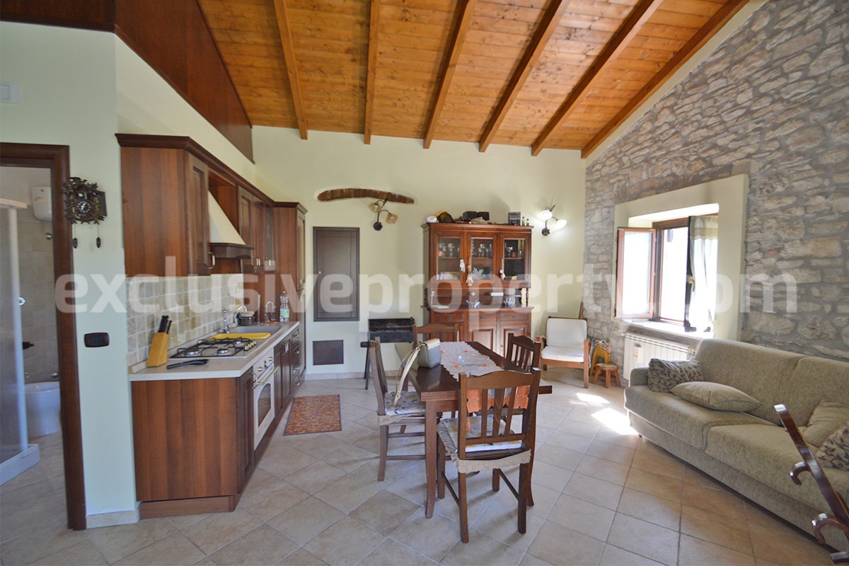 Restored Stone Property for Sale in Molise Italy with 2 Independent Apartments - 5 Hectares of Land and Pool
