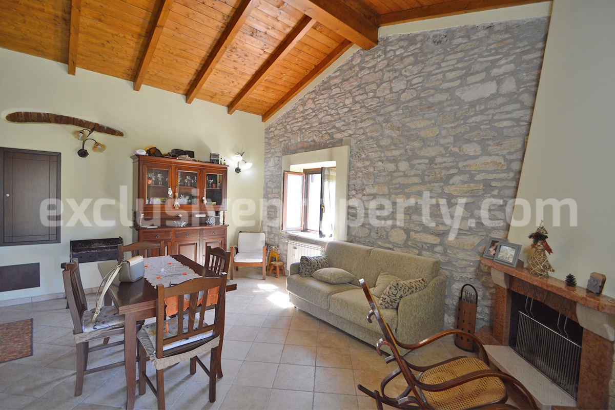 Restored Stone Property for Sale in Molise Italy with 2 Independent Apartments - 5 Hectares of Land and Pool