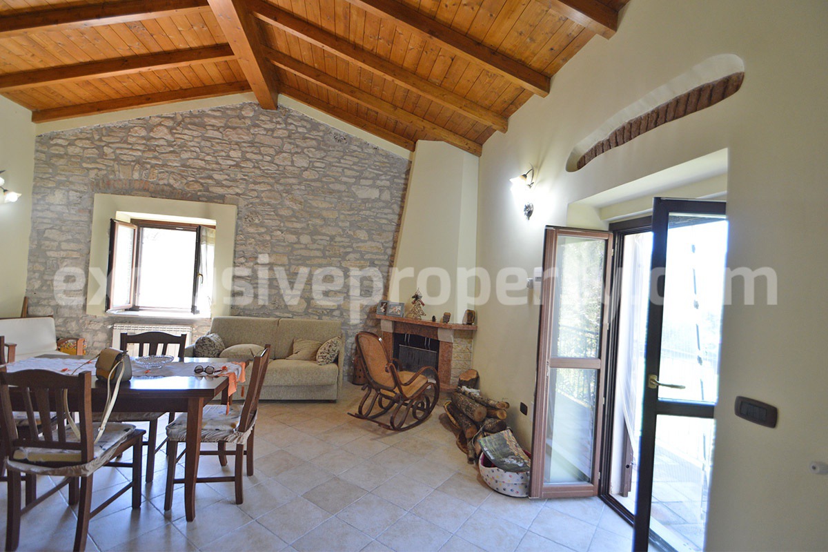 Restored Stone Property for Sale in Molise Italy with 2 Independent Apartments - 5 Hectares of Land and Pool