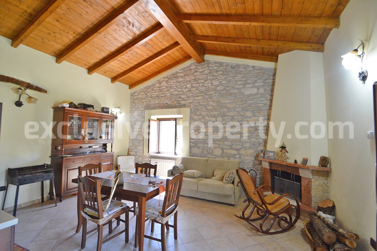 Restored Stone Property for Sale in Molise Italy with 2 Independent Apartments - 5 Hectares of Land and Pool
