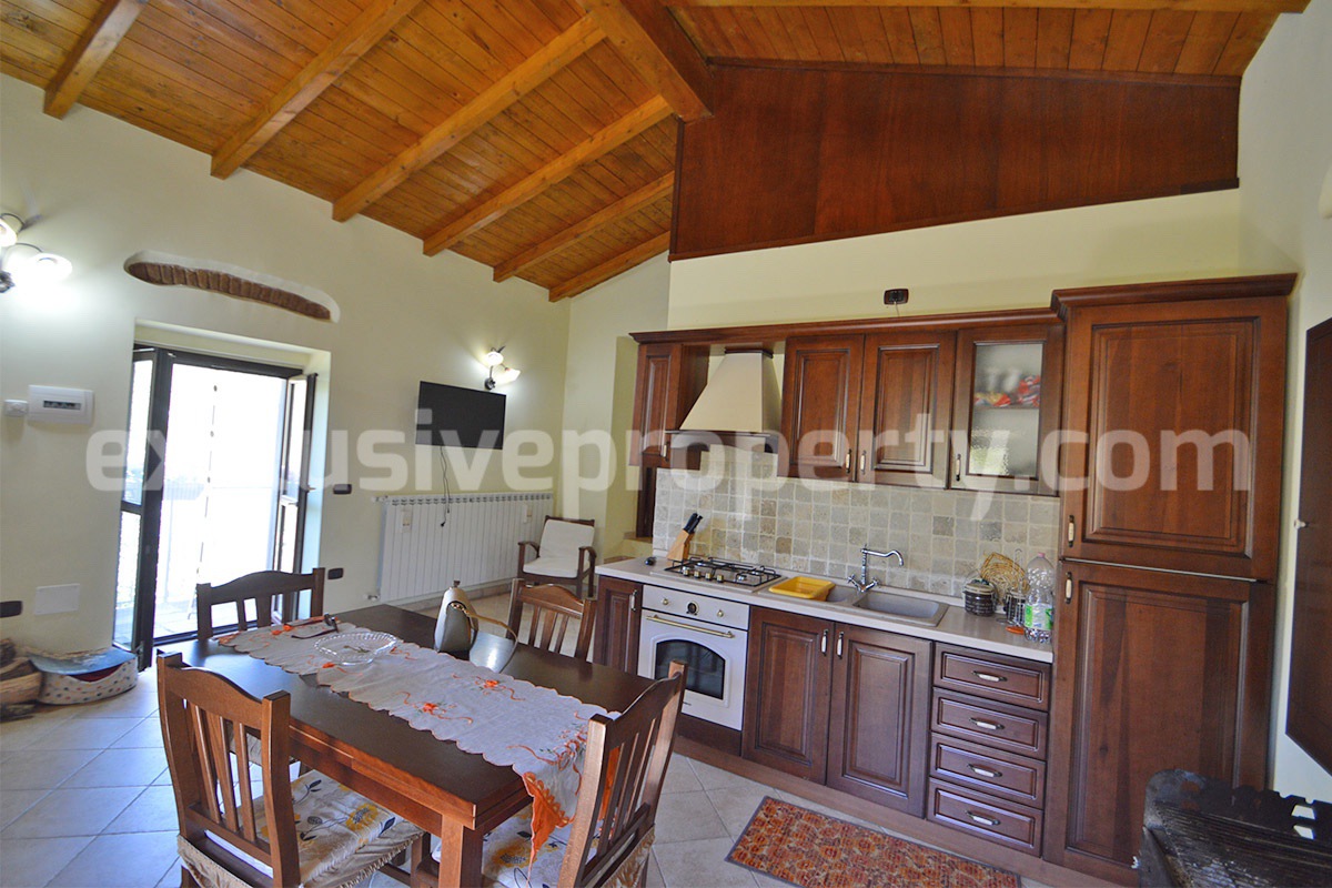 Restored Stone Property for Sale in Molise Italy with 2 Independent Apartments - 5 Hectares of Land and Pool