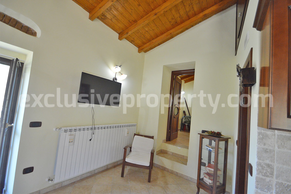 Restored Stone Property for Sale in Molise Italy with 2 Independent Apartments - 5 Hectares of Land and Pool