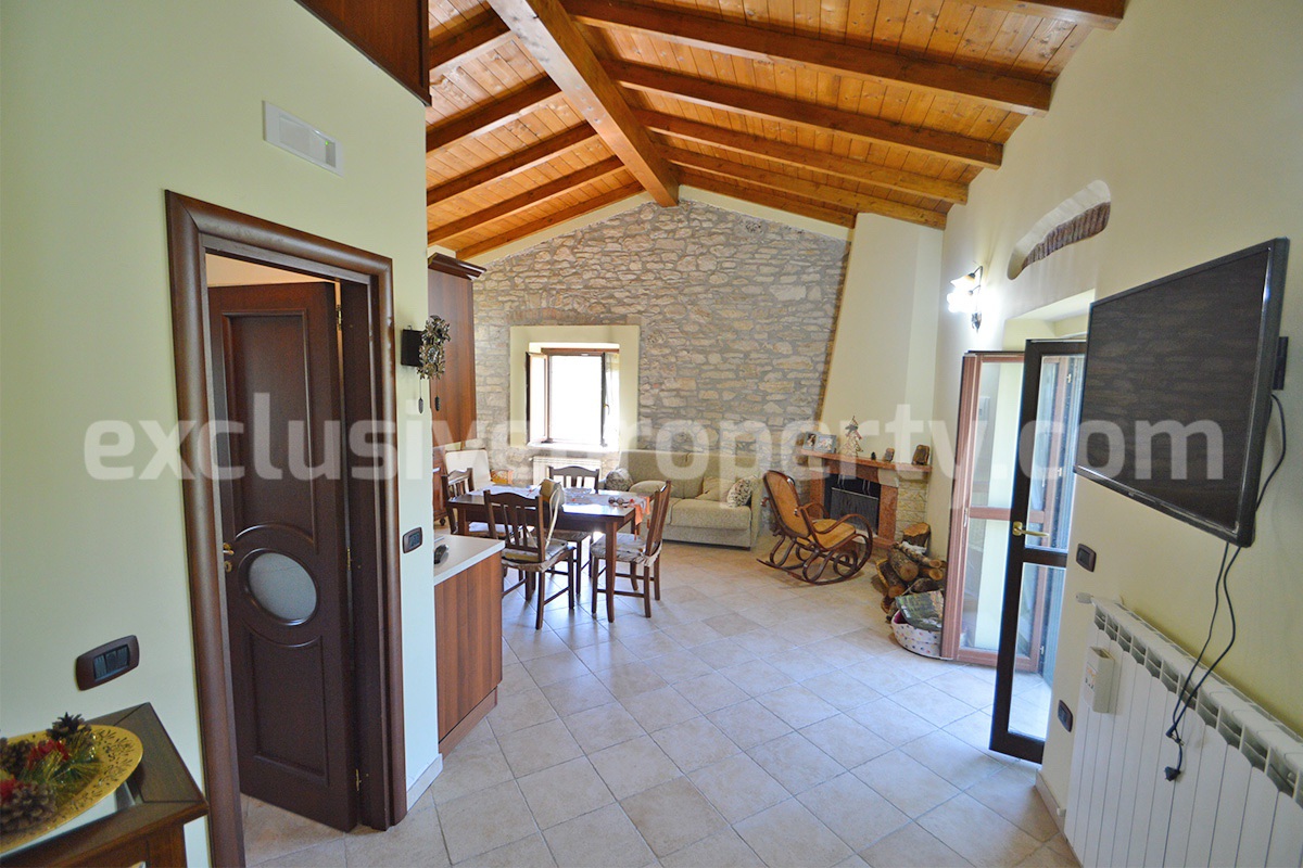 Restored Stone Property for Sale in Molise Italy with 2 Independent Apartments - 5 Hectares of Land and Pool