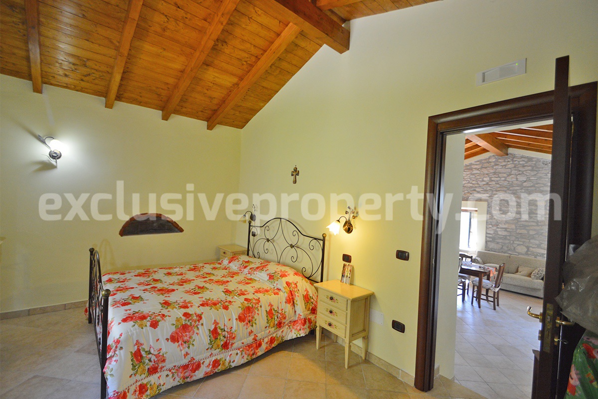 Restored Stone Property for Sale in Molise Italy with 2 Independent Apartments - 5 Hectares of Land and Pool
