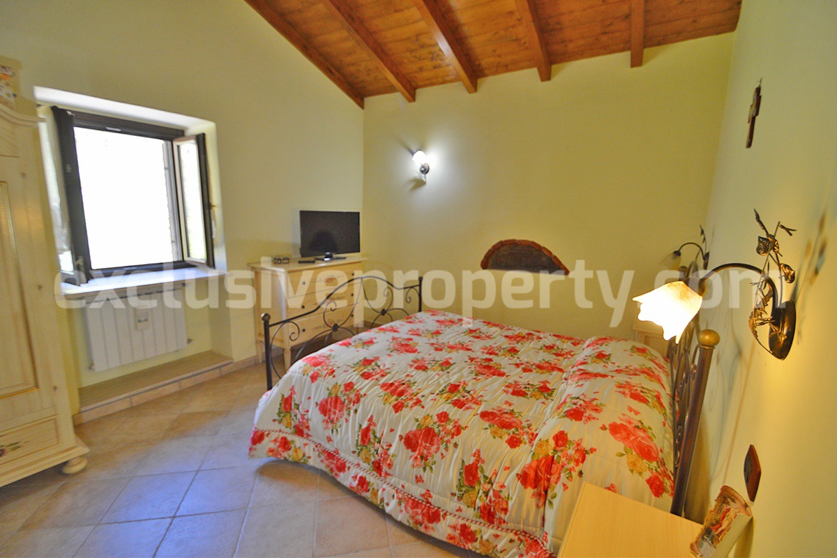 Restored Stone Property for Sale in Molise Italy with 2 Independent Apartments - 5 Hectares of Land and Pool