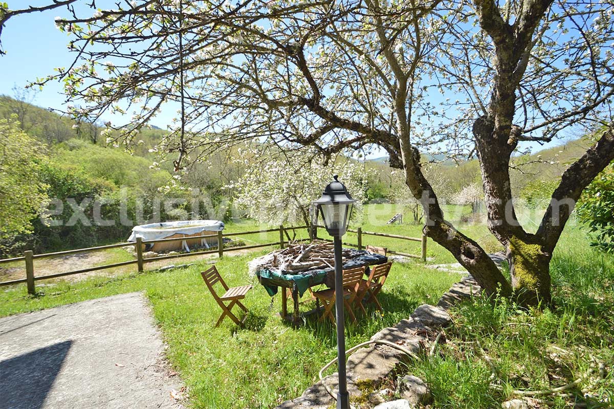 Restored Stone Property for Sale in Molise Italy with 2 Independent Apartments - 5 Hectares of Land and Pool