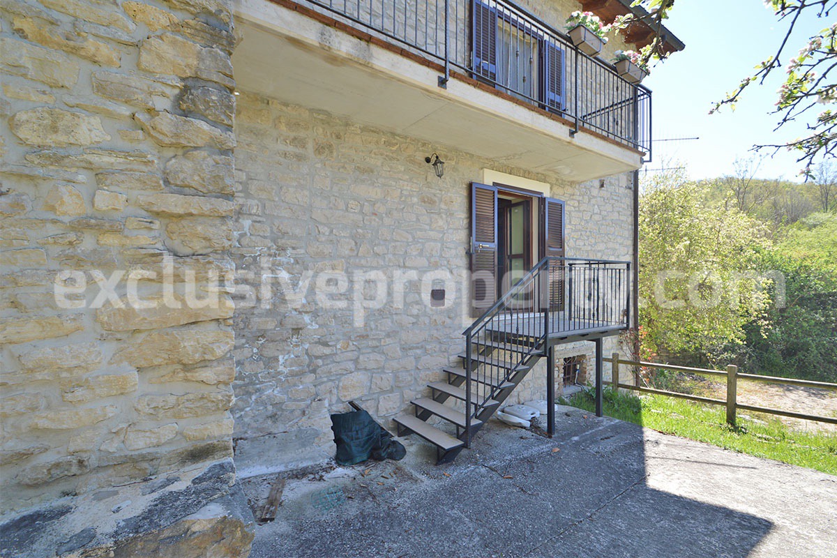 Restored Stone Property for Sale in Molise Italy with 2 Independent Apartments - 5 Hectares of Land and Pool