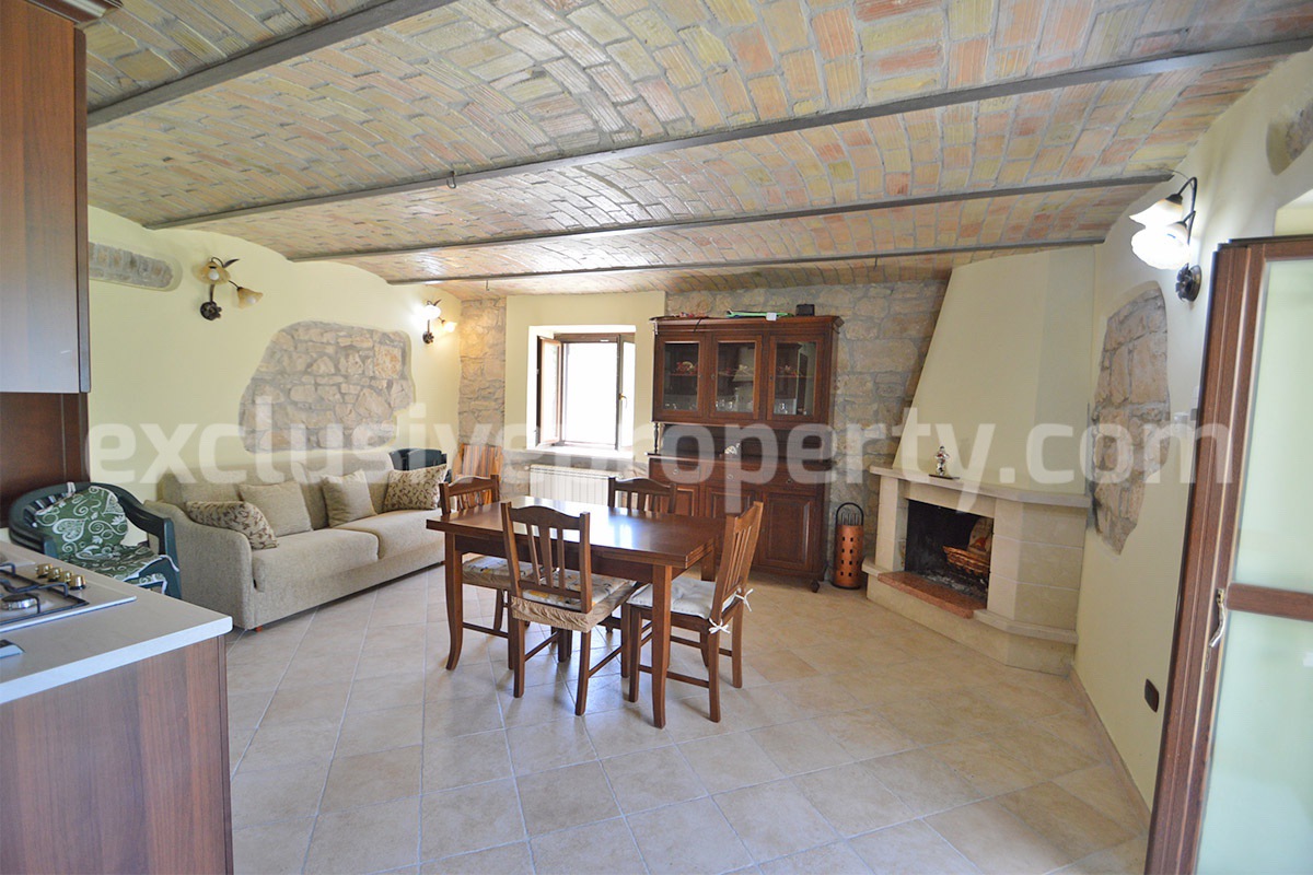 Restored Stone Property for Sale in Molise Italy with 2 Independent Apartments - 5 Hectares of Land and Pool