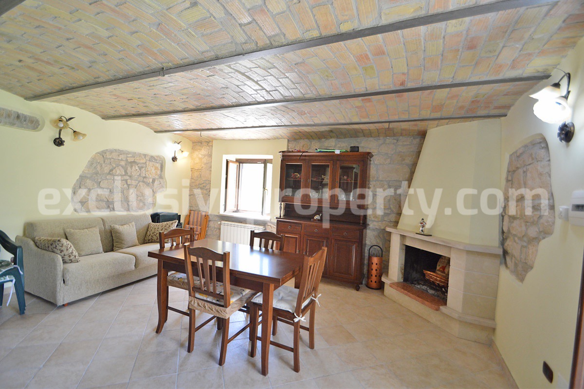 Restored Stone Property for Sale in Molise Italy with 2 Independent Apartments - 5 Hectares of Land and Pool