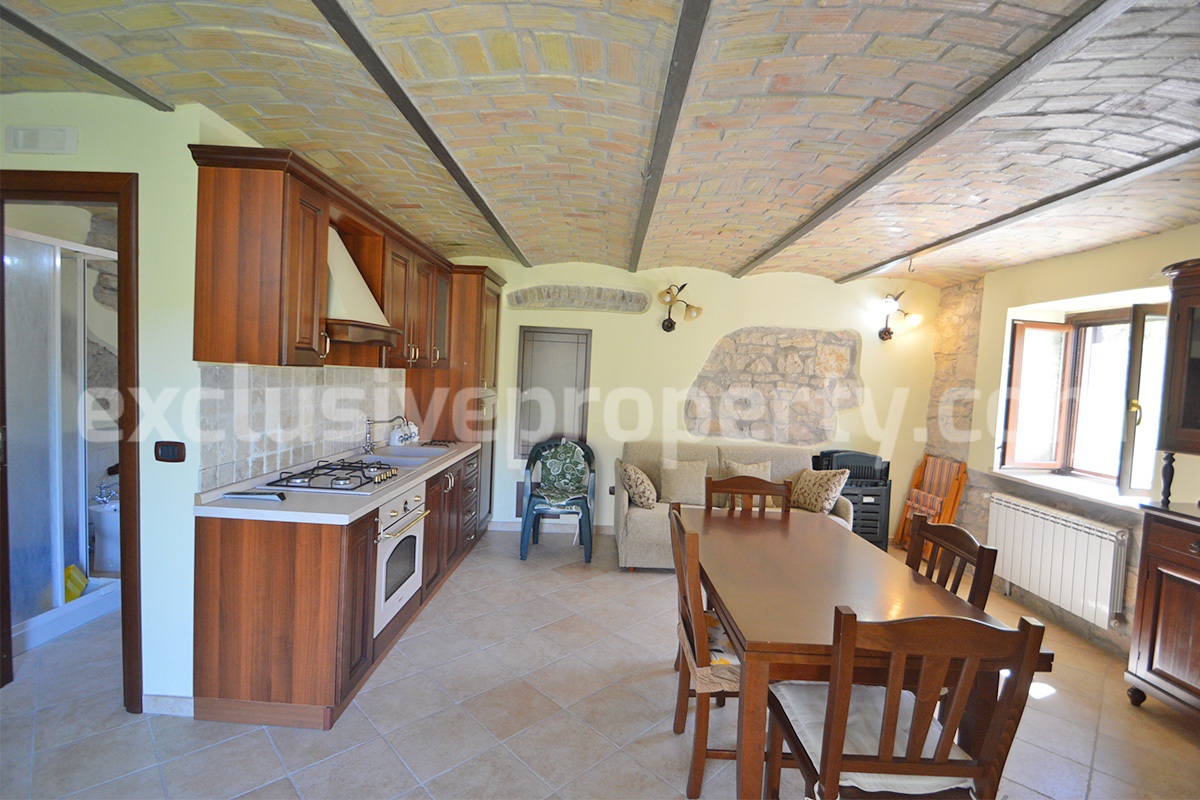 Restored Stone Property for Sale in Molise Italy with 2 Independent Apartments - 5 Hectares of Land and Pool
