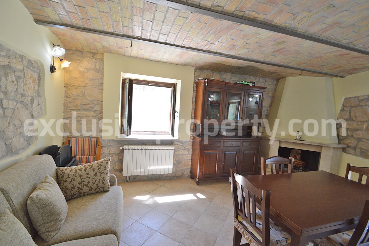 Restored Stone Property for Sale in Molise Italy with 2 Independent Apartments - 5 Hectares of Land and Pool