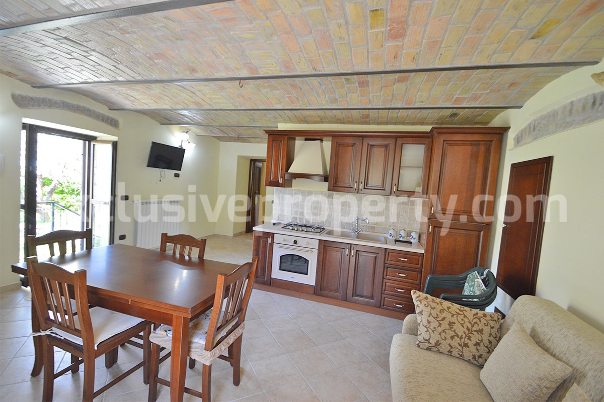 Restored Stone Property for Sale in Molise Italy with 2 Independent Apartments - 5 Hectares of Land and Pool