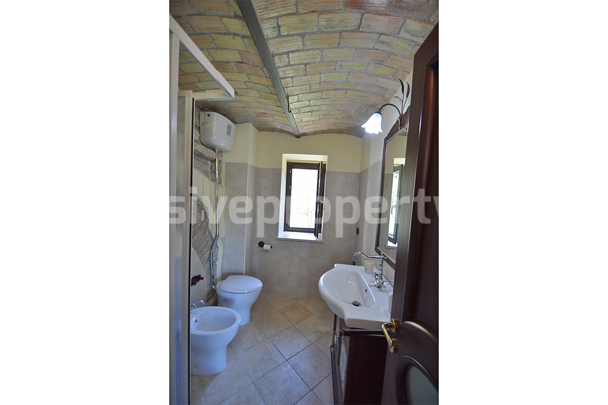 Restored Stone Property for Sale in Molise Italy with 2 Independent Apartments - 5 Hectares of Land and Pool