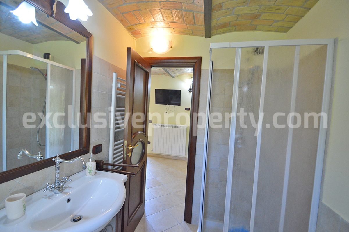 Restored Stone Property for Sale in Molise Italy with 2 Independent Apartments - 5 Hectares of Land and Pool