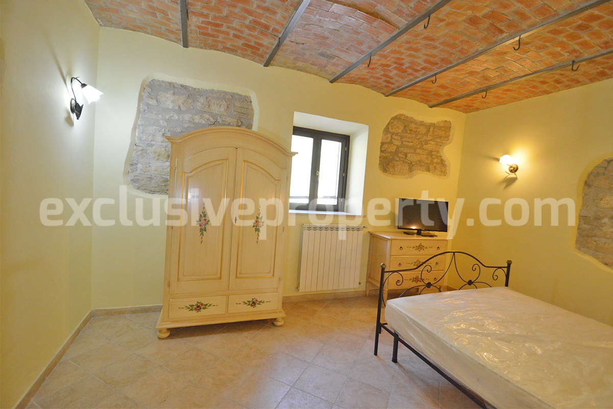 Restored Stone Property for Sale in Molise Italy with 2 Independent Apartments - 5 Hectares of Land and Pool