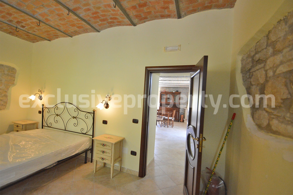 Restored Stone Property for Sale in Molise Italy with 2 Independent Apartments - 5 Hectares of Land and Pool