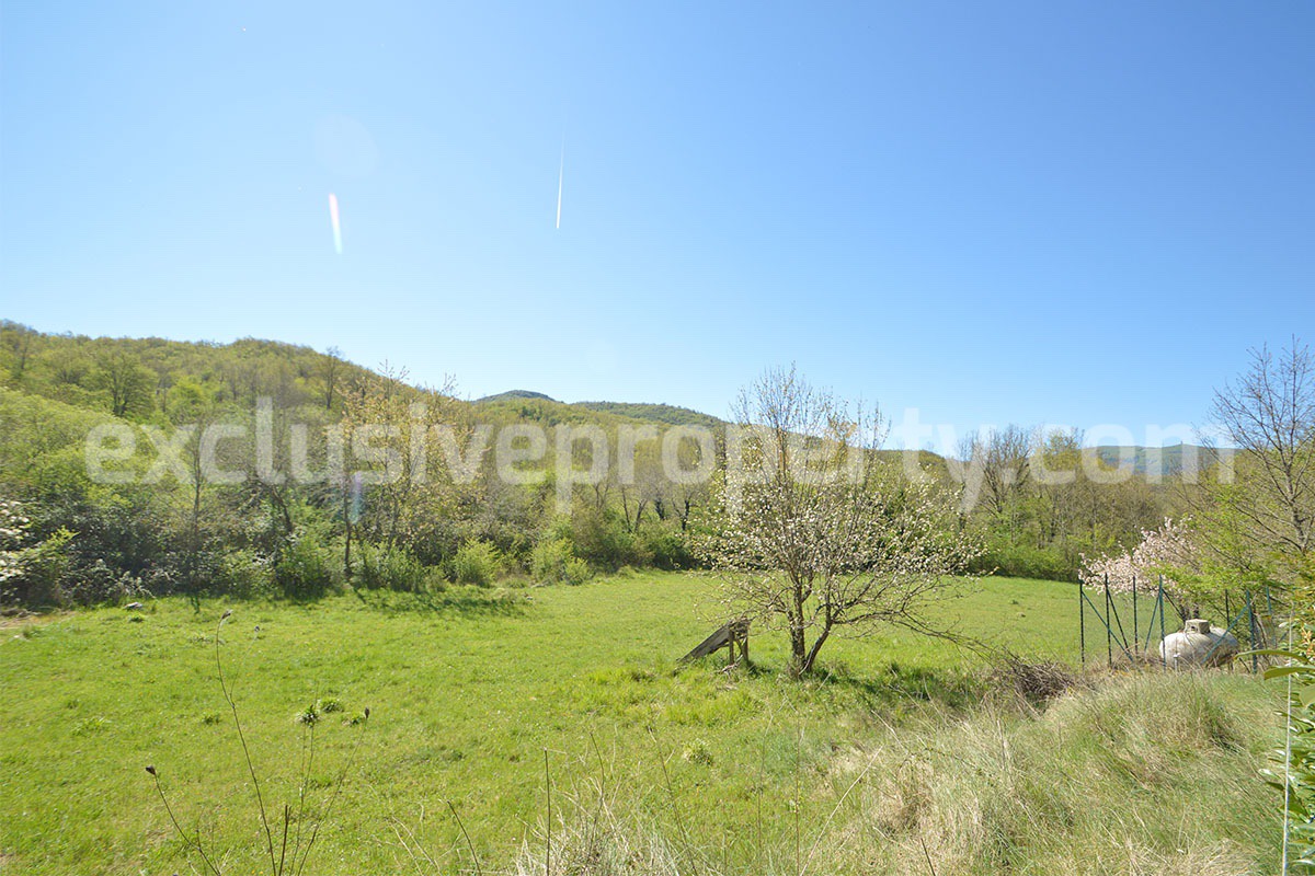 Restored Stone Property for Sale in Molise Italy with 2 Independent Apartments - 5 Hectares of Land and Pool