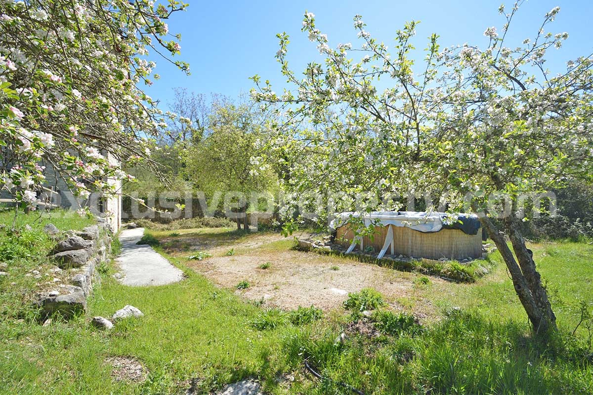 Restored Stone Property for Sale in Molise Italy with 2 Independent Apartments - 5 Hectares of Land and Pool