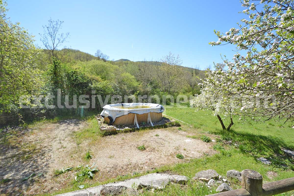 Restored Stone Property for Sale in Molise Italy with 2 Independent Apartments - 5 Hectares of Land and Pool
