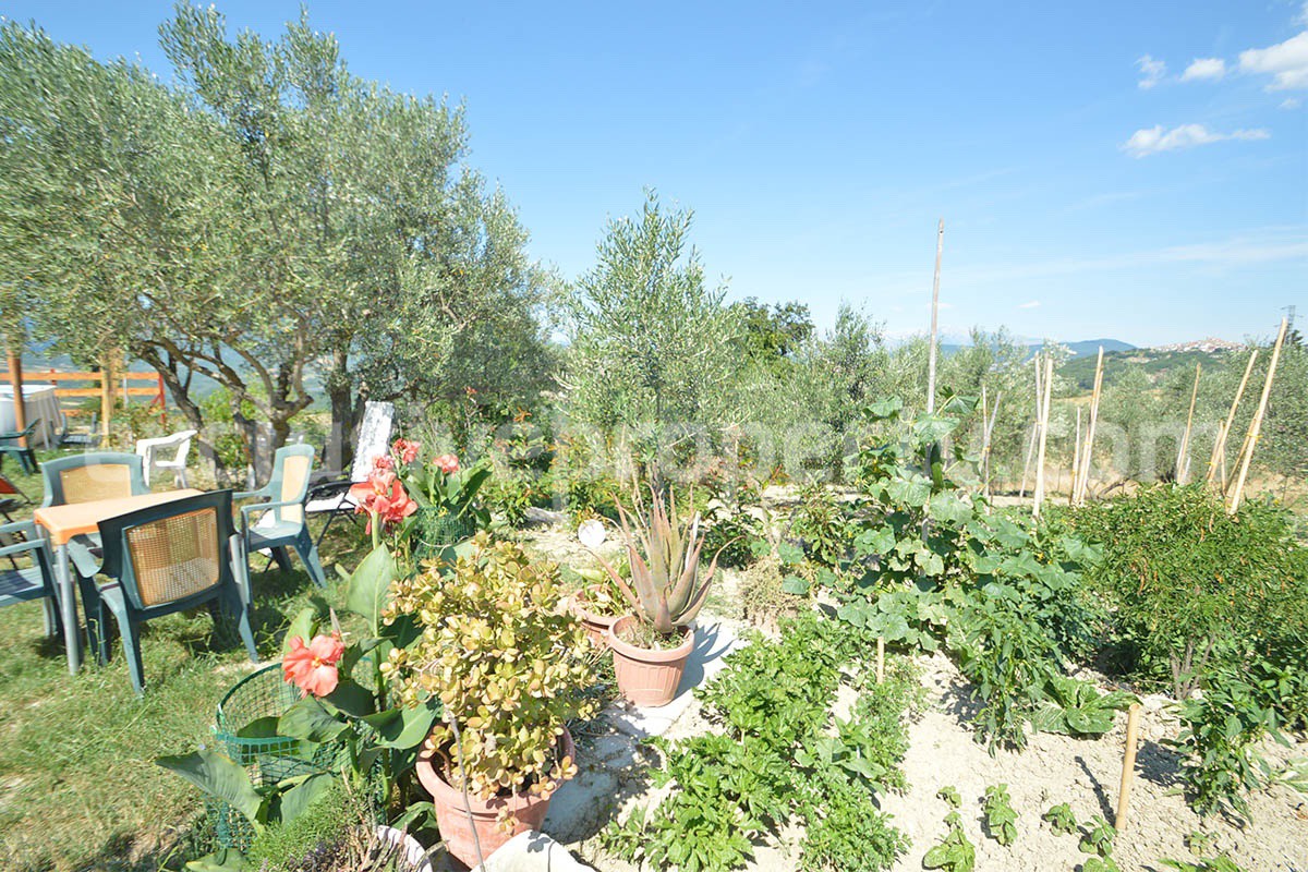 Stone Country Villa with Pool Fenced - Land and Majella Mountain Views for Sale in Abruzzo - Italy