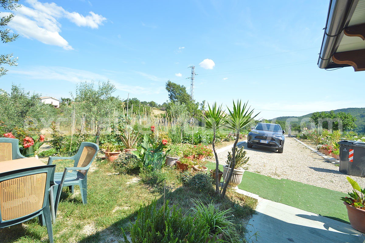 Stone Country Villa with Pool Fenced - Land and Majella Mountain Views for Sale in Abruzzo - Italy