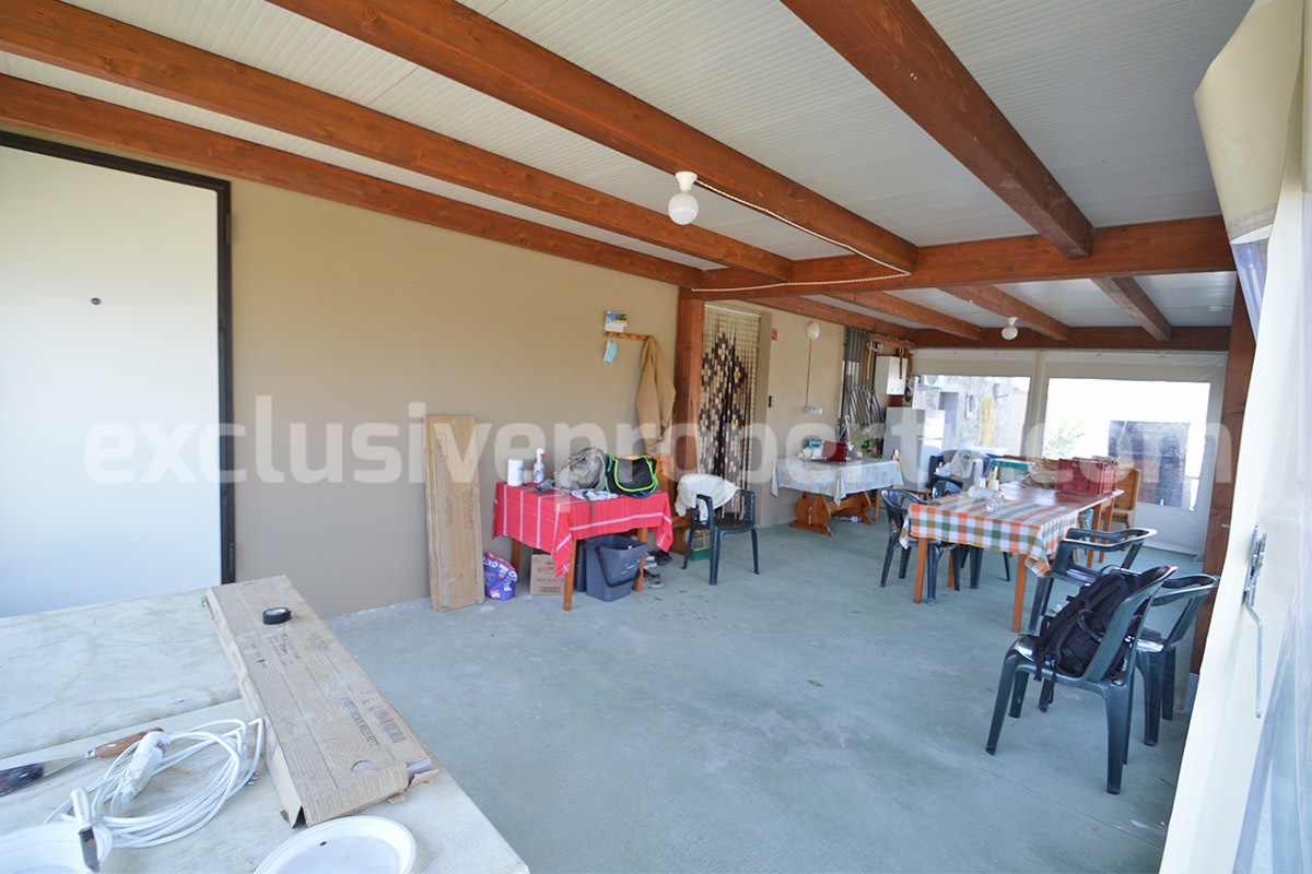 Stone Country Villa with Pool Fenced - Land and Majella Mountain Views for Sale in Abruzzo - Italy