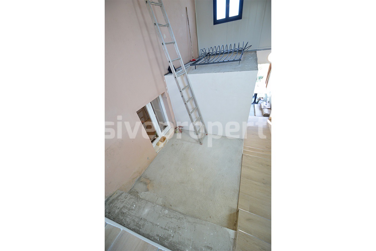 Stone Country Villa with Pool Fenced - Land and Majella Mountain Views for Sale in Abruzzo - Italy