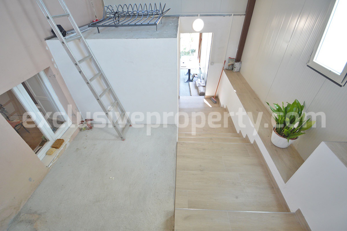 Stone Country Villa with Pool Fenced - Land and Majella Mountain Views for Sale in Abruzzo - Italy