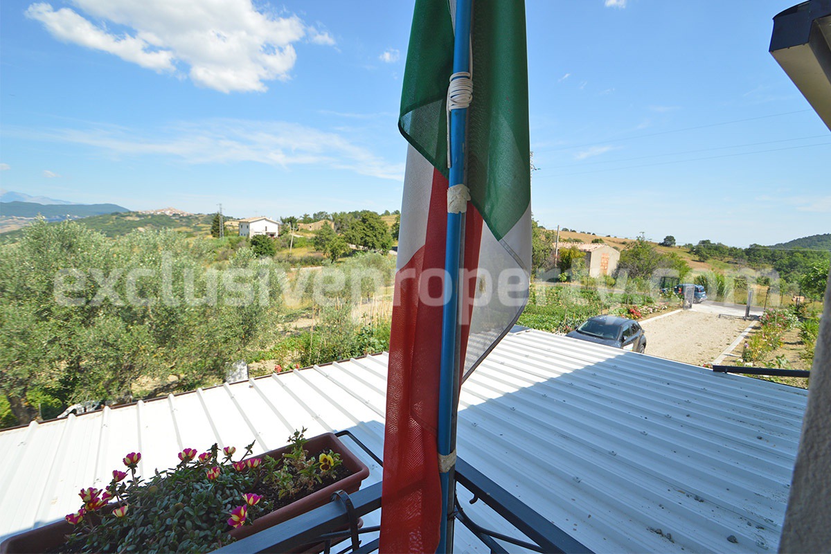 Stone Country Villa with Pool Fenced - Land and Majella Mountain Views for Sale in Abruzzo - Italy