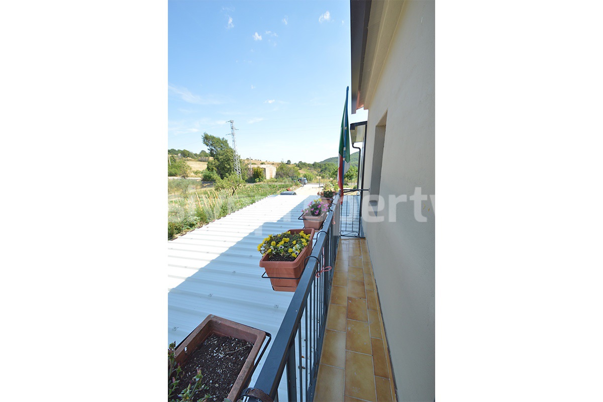 Stone Country Villa with Pool Fenced - Land and Majella Mountain Views for Sale in Abruzzo - Italy