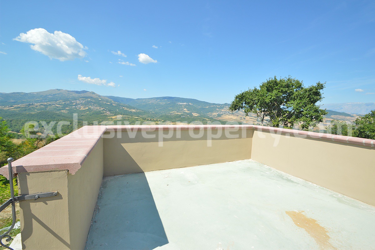 Stone Country Villa with Pool Fenced - Land and Majella Mountain Views for Sale in Abruzzo - Italy