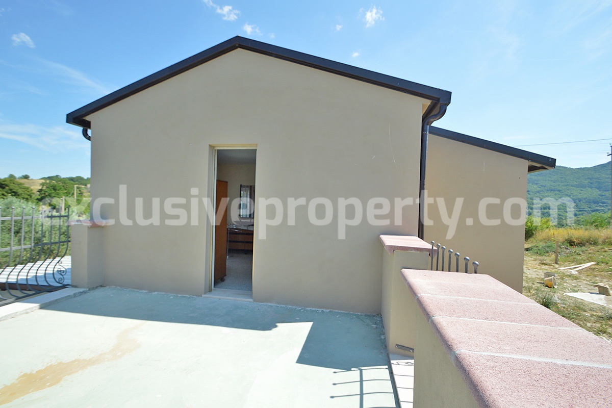 Stone Country Villa with Pool Fenced - Land and Majella Mountain Views for Sale in Abruzzo - Italy