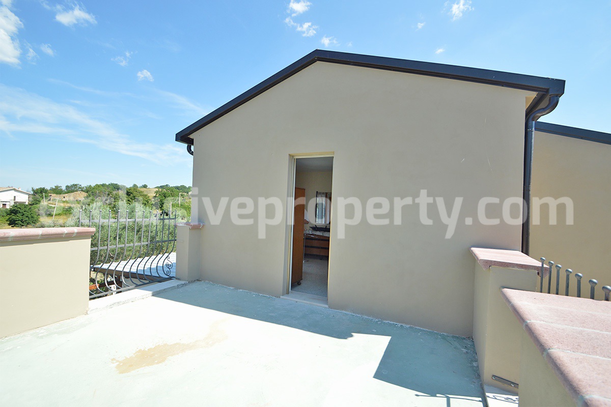 Stone Country Villa with Pool Fenced - Land and Majella Mountain Views for Sale in Abruzzo - Italy