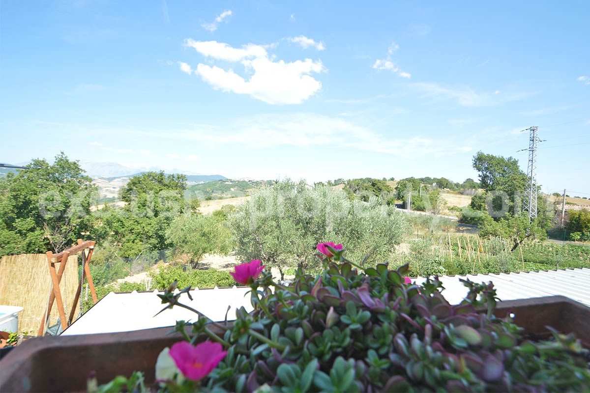 Stone Country Villa with Pool Fenced - Land and Majella Mountain Views for Sale in Abruzzo - Italy
