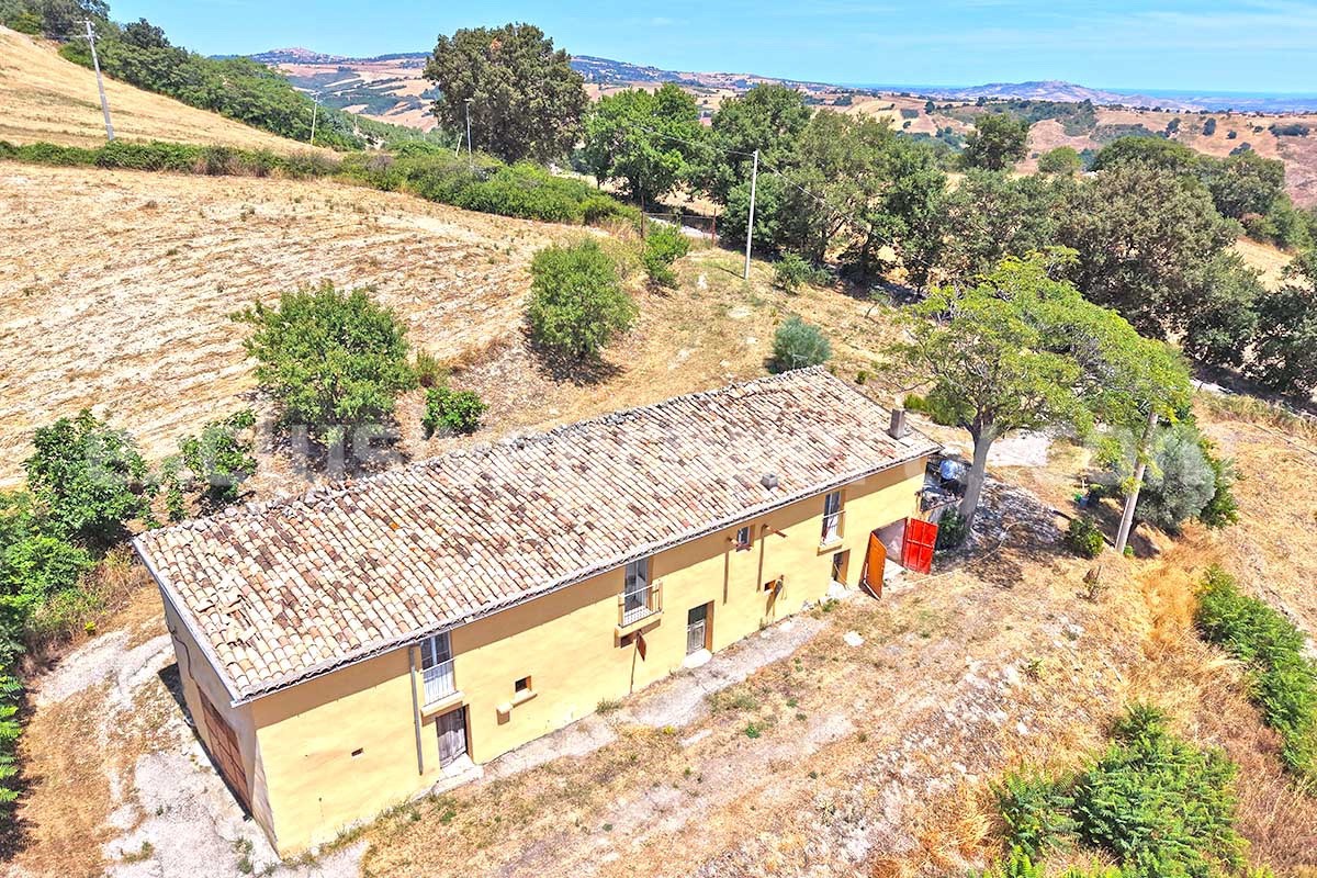 Stone Built Country House for Sale in Guardialfiera - Molise with 47000 Sq m Olive Trees and Panoramic Views
