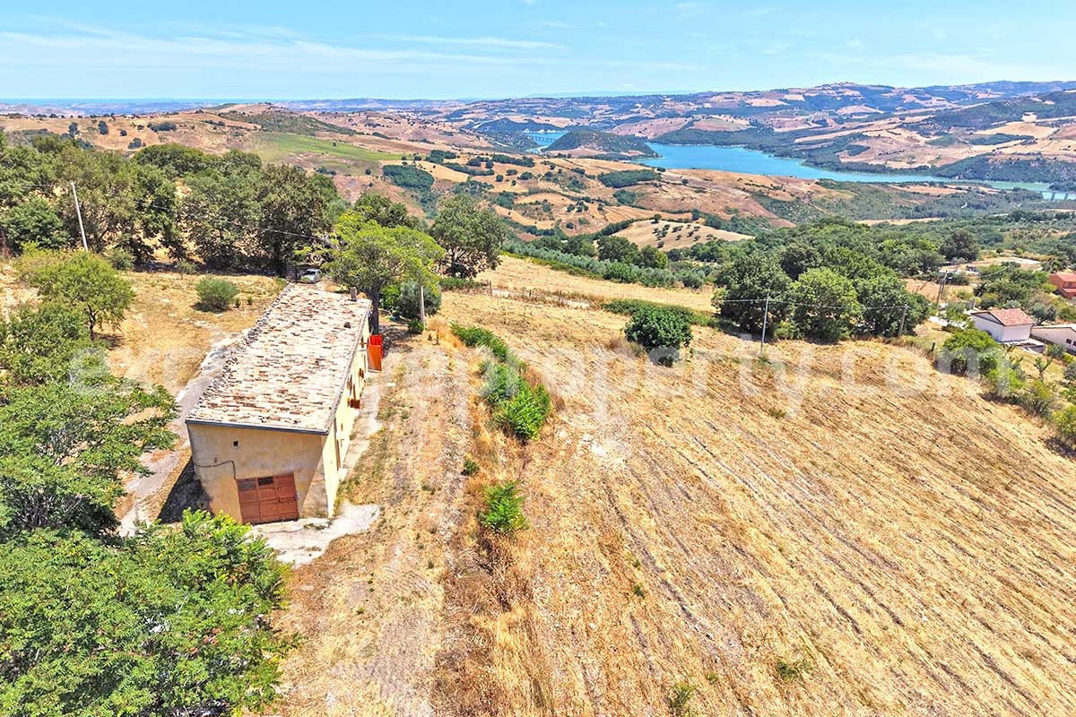 Stone Built Country House for Sale in Guardialfiera - Molise with 47000 Sq m Olive Trees and Panoramic Views