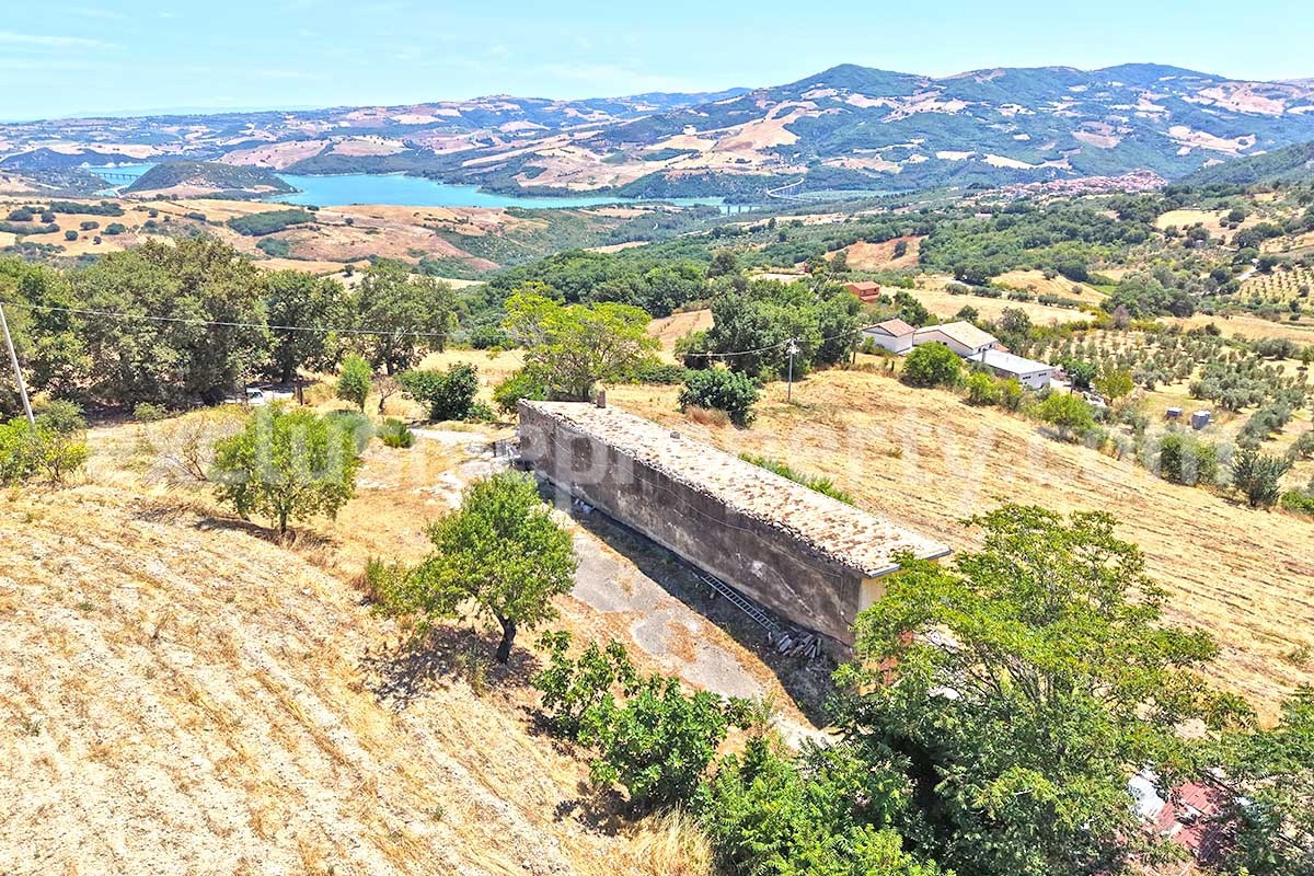 Stone Built Country House for Sale in Guardialfiera - Molise with 47000 Sq m Olive Trees and Panoramic Views